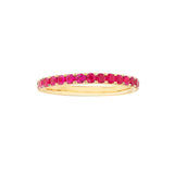 Ruby Gemstone Stackable Band - 14K Yellow Gold, Size 4 - by Dazyle