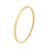 14K Yellow Gold Fluted Hinge Weave Bangle Bracelet - 14K Yellow Gold - by Dazyle