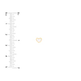 White Enamel Heart Stud Earrings - 14K Yellow Gold - by Dazyle