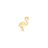 Flamingo Stud Earrings | 14K Yellow Gold | Sweet - by Dazyle