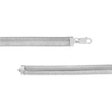 Sterling Silver 10mm Snake Chain Bracelet - Sterling Silver - 8 Inch - by Dazyle