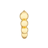 Graduated Beaded Hoop Earrings - 14K Yellow Gold - by Dazyle