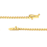 Diamond Graduated Tennis Necklace Yellow Gold 5-1/4tcw Box Chain - 14K Yellow Gold 17 Inches - by Dazyle