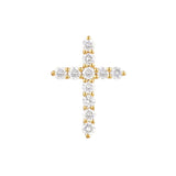 Diamond Cross Pendant 1/8tcw 14K White Gold - by Dazyle