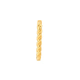 Oval Twist Hoop Earrings - 14K Yellow Gold - by Dazyle