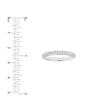 Diamond Pave Stackable Band 0.58ctw 14K White Gold - by Dazyle