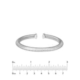 6mm Sterling Silver Flexible Tubogas Bangle - Sterling Silver