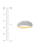 Diamond Pave Dome Ring - 1-1/3tcw - 14K Yellow & White Gold Wedding Band - by Dazyle