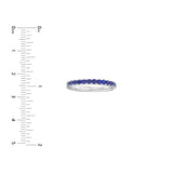 Sapphire Gemstone Stackable Band in 14K White Gold - - by Dazyle