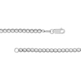 Sterling Silver Graduated Bead Necklace, 18 Inch - Sterling Silver - by Dazyle