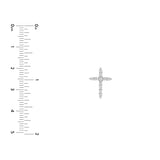 Diamond Cross Pendant 1/4tcw 14K White Gold - by Dazyle