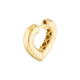 Heart Huggie Earrings | 14K Yellow Gold |16.74x14.36mm - by Dazyle