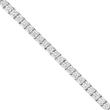Diamond 16' Tennis Necklace 4-1/4tcw Classic & Sparkling Cable Chain 14K White Gold - by Dazyle