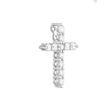 Diamond Cross Pendant 1/4tcw 14K White Gold - by Dazyle