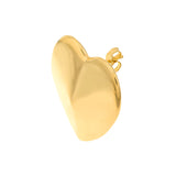 Extra Large Puffy Heart Earrings - 14K Yellow Gold - - by Dazyle