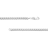 Sterling Silver Graduated Bead Necklace, 18 Inch - Sterling Silver - by Dazyle