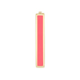 Neon Pink Enamel Baby Hoop Earrings - 14K Yellow Gold - by Dazyle