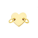 Heart Charm Spool Charm Jump Ring Closure 14K Yellow Gold - by Dazyle