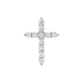 Diamond Cross Pendant (3/4tcw) - 14K White Gold - Pendant - by Dazyle