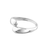 Sterling Silver Polished Bypass Ring - Sterling Silver - by Dazyle