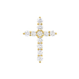 Diamond Cross Pendant (3/4tcw) - 14K White Gold - Pendant - by Dazyle