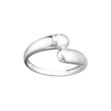 Sterling Silver Polished Bypass Ring - Sterling Silver - by Dazyle