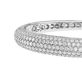 Diamond Pave Bangle (5-3/8tcw) - 14K White Gold - by Dazyle