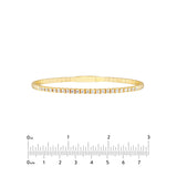 Diamond Flexi Tennis Bangle - 14K Yellow Gold - 7.0 inch - by Dazyle
