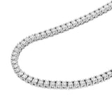 17 Inch Diamond Half Tennis Necklace 2.125 Carat 1.7mm Diamonds - 14K White Gold - by Dazyle