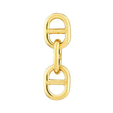 Double Link Earrings Stud Earrings - 14K Yellow Gold - by Dazyle