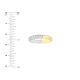 Pave Diamond Stackable Band (7/8tcw) - 14K Yellow & White Gold - by Dazyle