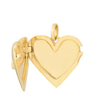 Diamond Puff Heart Locket (1/10tcw) - 14K Yellow Gold - 3mm - by Dazyle