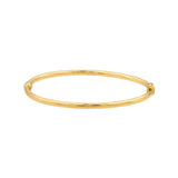 Gold Linear Pattern Bangle | Box Lock | 14K Yellow Gold | Bracelet - by Dazyle