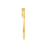 50mm Double Open Hoop Earrings Yellow Gold Post & Nut - 14K Yellow Gold - by Dazyle
