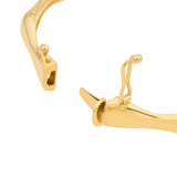 Polished Bamboo Style Bangle Bracelet | 14K Yellow Gold | Box Lock | Elegant Bangle - 14K Yellow Gold