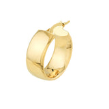 15mm Round Hoop Polished Earrings - 14K Yellow Gold - by Dazyle