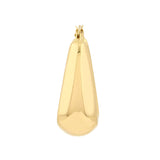 Puff Tapered Squared Off Hoop Earrings - 14K Yellow Gold Hoop Earrings - by Dazyle
