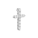Diamond Cross Pendant (3/4tcw) - 14K White Gold - Pendant - by Dazyle