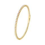 Diamond Eternity Flexi Tennis Bangle 2.2mm Diamonds 2-5/8ctw Box Lock Closure - 14K Yellow Gold 7.0 Inches - by Dazyle