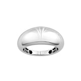 Sterling Silver Polished Dome Ring - by Dazyle