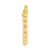 Square Twist Rope Hoop Earrings - 14K Yellow Gold - by Dazyle