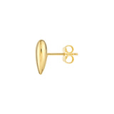 Puff Heart Earrings | 14K Yellow Gold | Post & Nut | Sweet Charm Earrings - 14K Yellow Gold