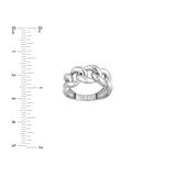 Sterling Silver Curb Chain Ring - Elegant Style | Chic Design | Available in Sizes 6, 7, and 8 - Sterling Silver