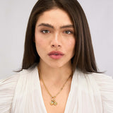Puffed Oval Charm - 14K Yellow Gold - by Dazyle