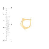 Geometric Dome Earrings - 14K Yellow Gold - by Dazyle