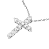 Diamond Cross Pendant (1/2tcw) - 14K White Gold - Pendant - by Dazyle