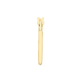 Tilted Heart Hoop Earrings - 14K Yellow Gold (13x18mm) - by Dazyle