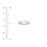 Staggered Diamond Ring Puffy Band 14K White Gold Comfort Fit Band - by Dazyle