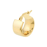 9.8mm Round Hoop Polished Earrings - 14K Yellow Gold - by Dazyle