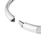 Diamond Pave Bangle (5-3/8tcw) - 14K White Gold - by Dazyle